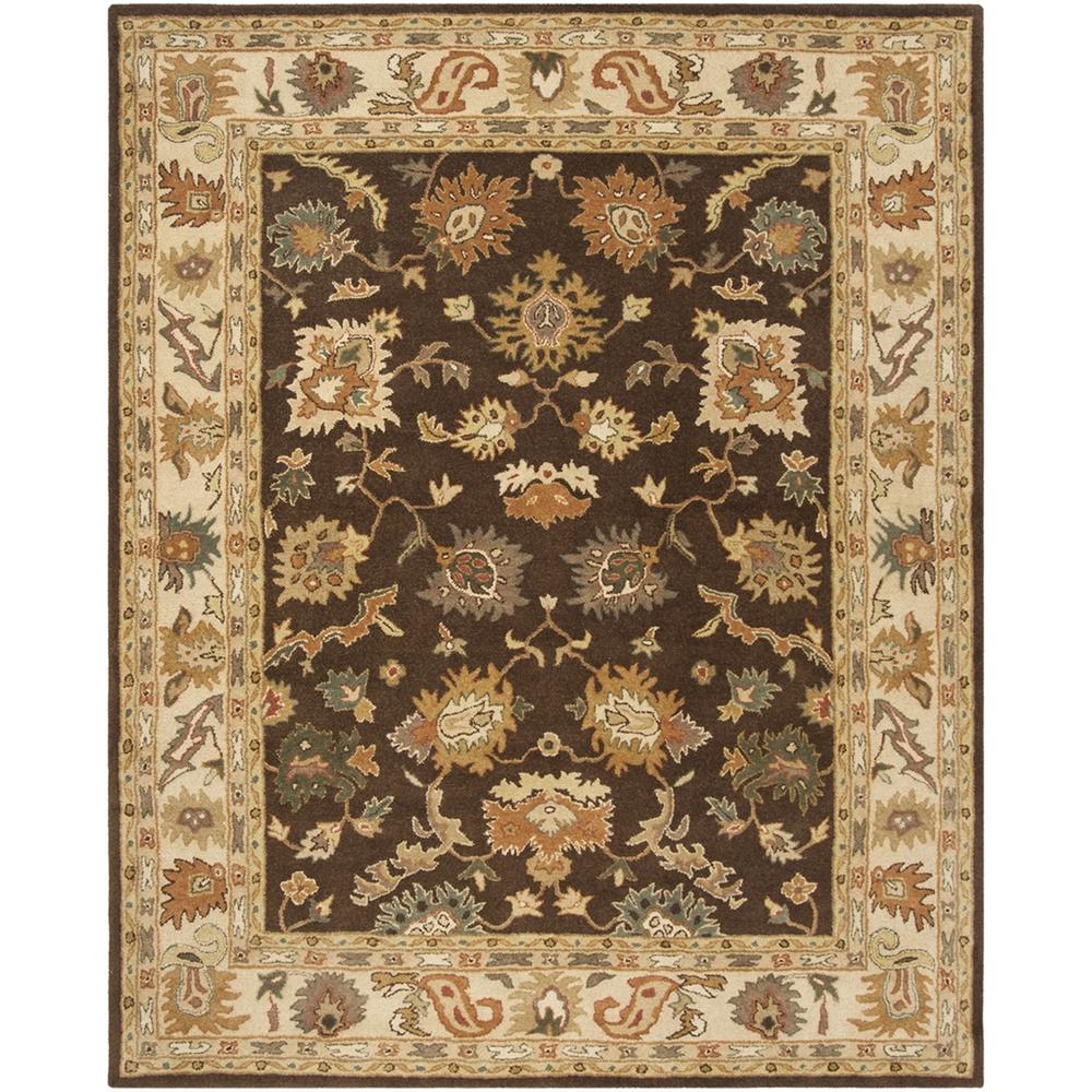 BERGAMA, BROWN / IVORY, 8' X 10', Area Rug. Picture 1