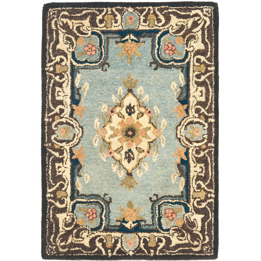BERGAMA, BROWN / BLUE, 2' X 3', Area Rug. Picture 1