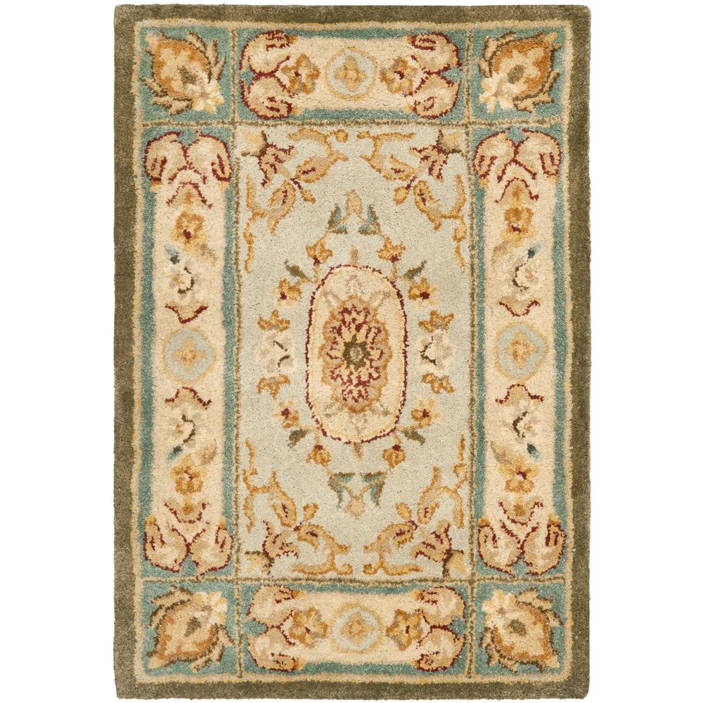 BERGAMA, LIGHT BLUE / IVORY, 3' X 5', Area Rug, BRG174A-3. Picture 1