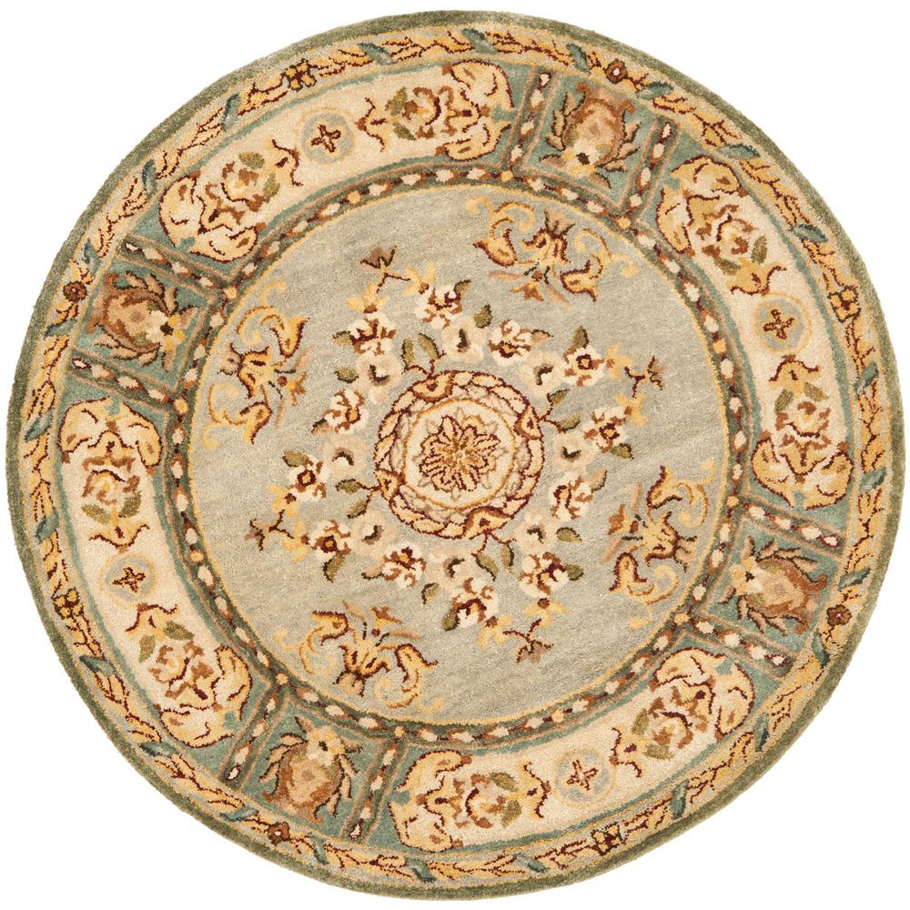 BERGAMA, LIGHT BLUE / IVORY, 6' X 6' Round, Area Rug, BRG174A-6R. Picture 1