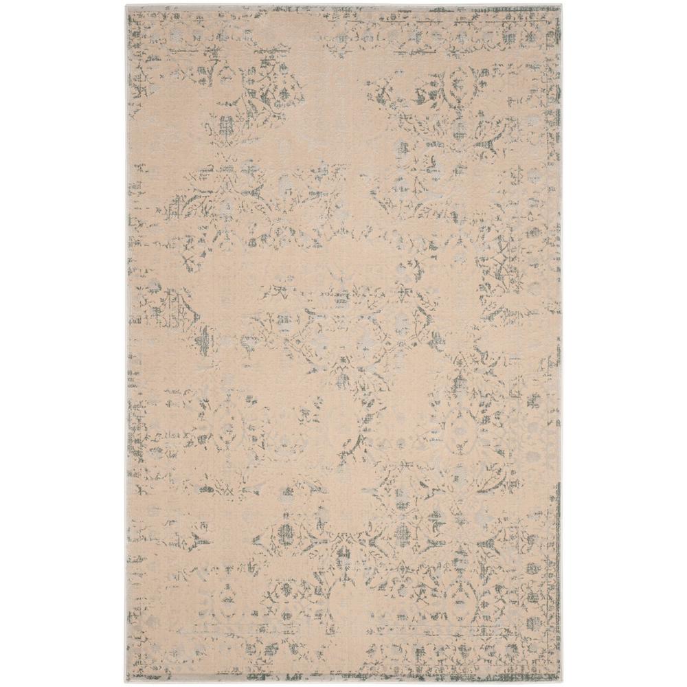 BRILLIANCE, CREAM / LIGHT BLUE, 5'-1" X 7'-6", Area Rug. Picture 1