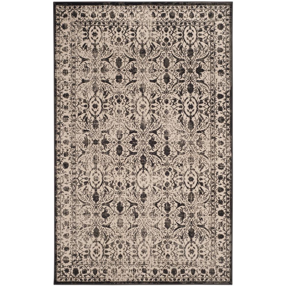 BRILLIANCE, CREME / BLACK, 5'-1" X 7'-6", Area Rug, BRL502C-5. Picture 1