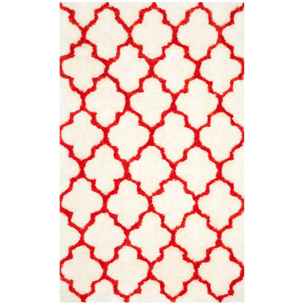 SG-BSG-Barcelona Shag, IVORY / RUST, 5' X 8', Area Rug, BSG319E-5. Picture 1