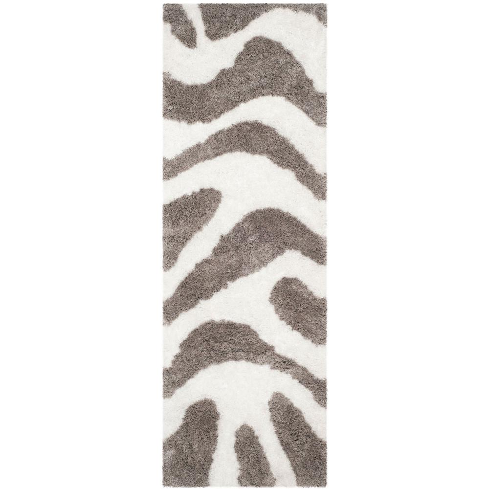 SG-BSG-Barcelona Shag, IVORY / SILVER, 2'-3" X 7', Area Rug, BSG321A-27. Picture 1
