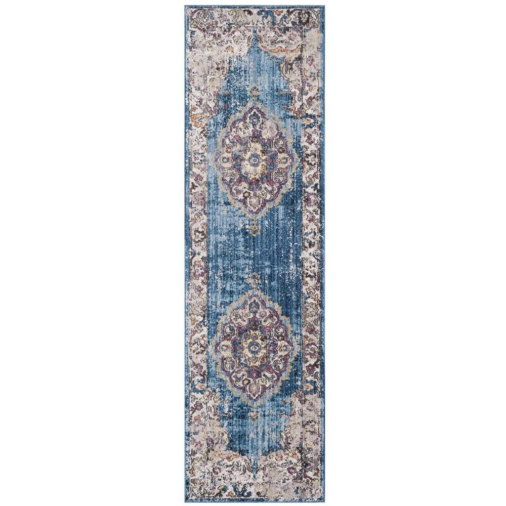 BRISTOL, BLUE / LIGHT GREY, 2'-3" X 12', Area Rug, BTL343C-212. Picture 1