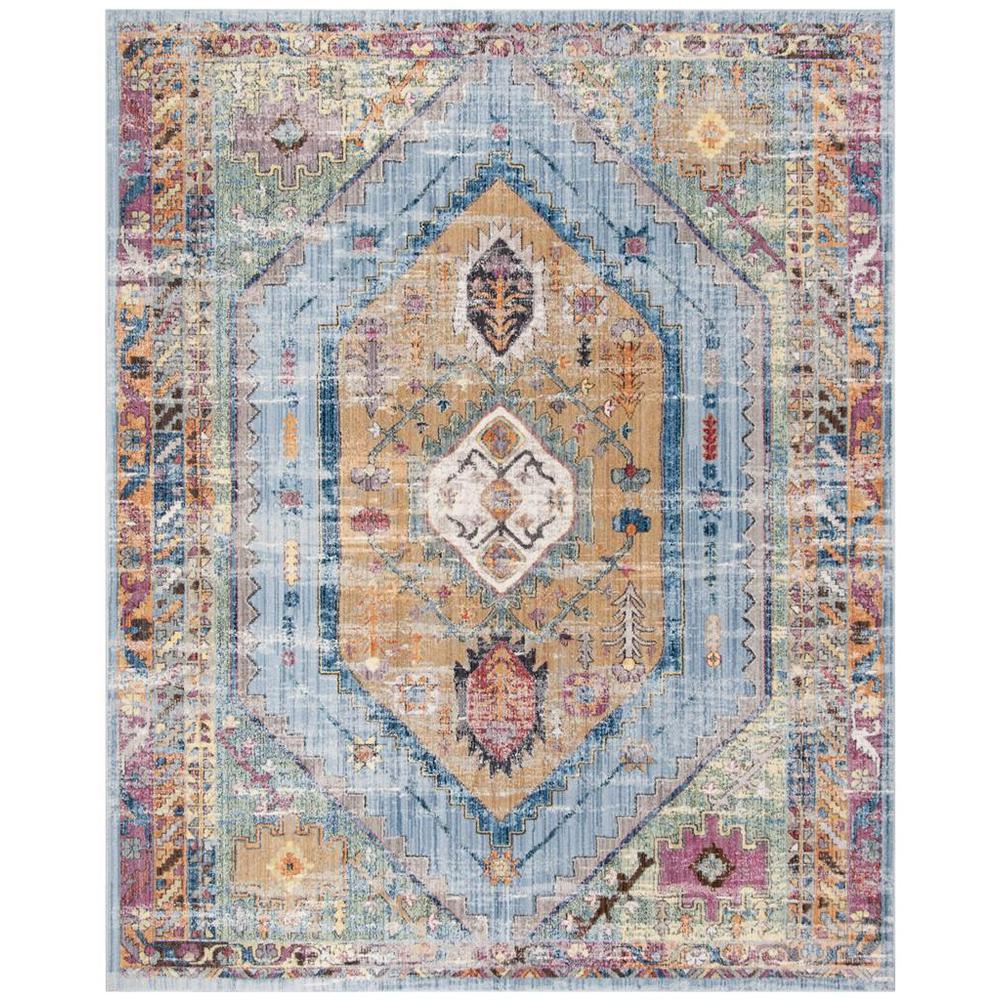 BRISTOL, BLUE / CAMEL, 8' X 10', Area Rug. Picture 1