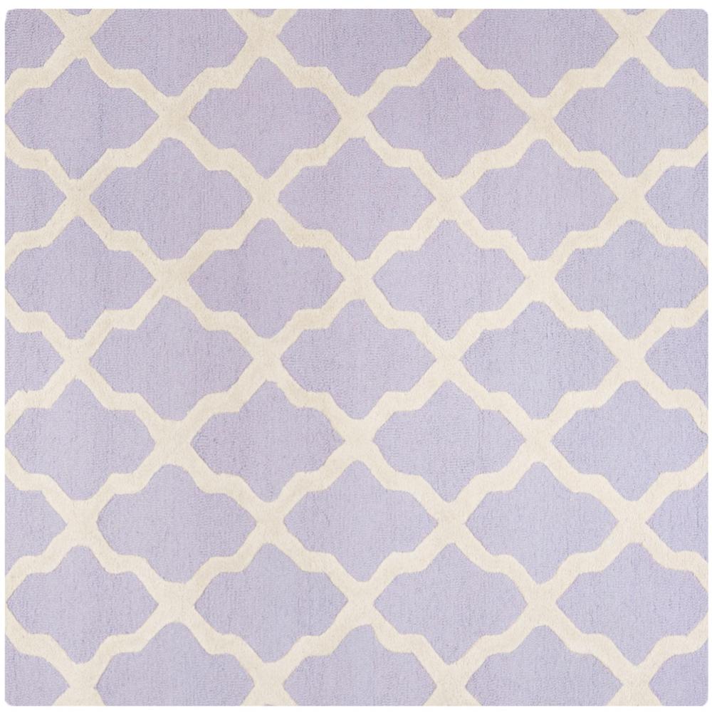 CAMBRIDGE, LAVANDER / IVORY, 8' X 8' Square, Area Rug, CAM121C-8SQ. Picture 1