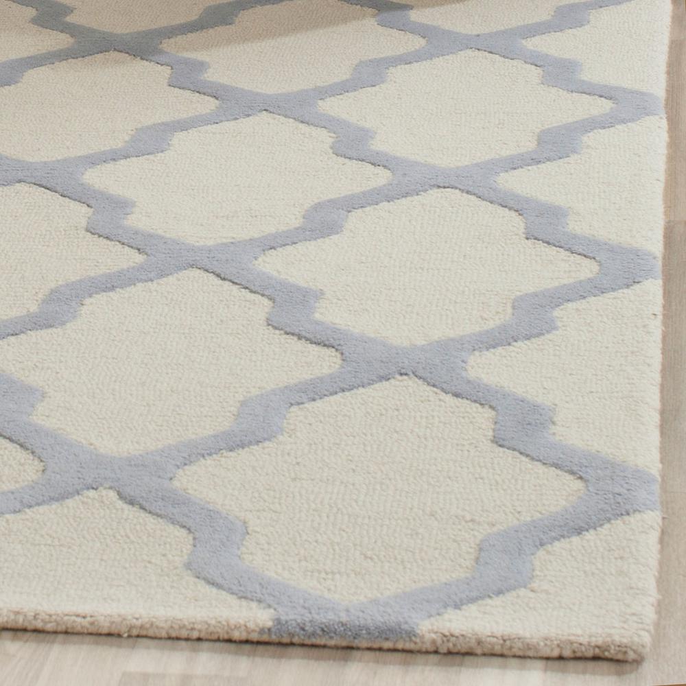 CAMBRIDGE, IVORY / LIGHT BLUE, 6' X 9', Area Rug. Picture 1