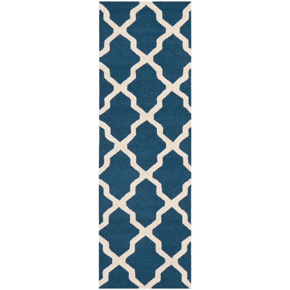 CAMBRIDGE, NAVY BLUE / IVORY, 2'-6" X 8', Area Rug, CAM121G-28. Picture 1