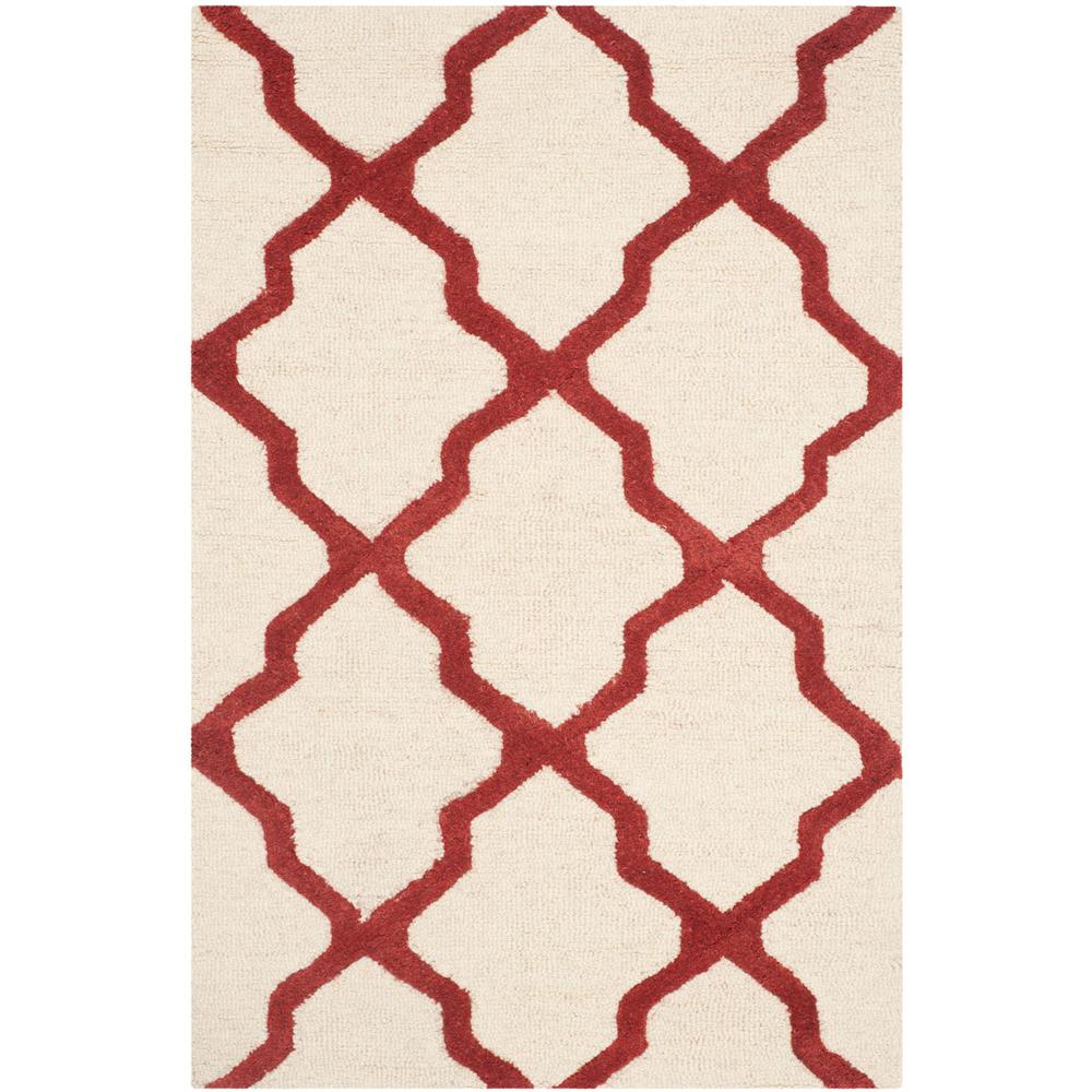 CAMBRIDGE, IVORY / RUST, 2'-6" X 4', Area Rug, CAM121I-24. Picture 1