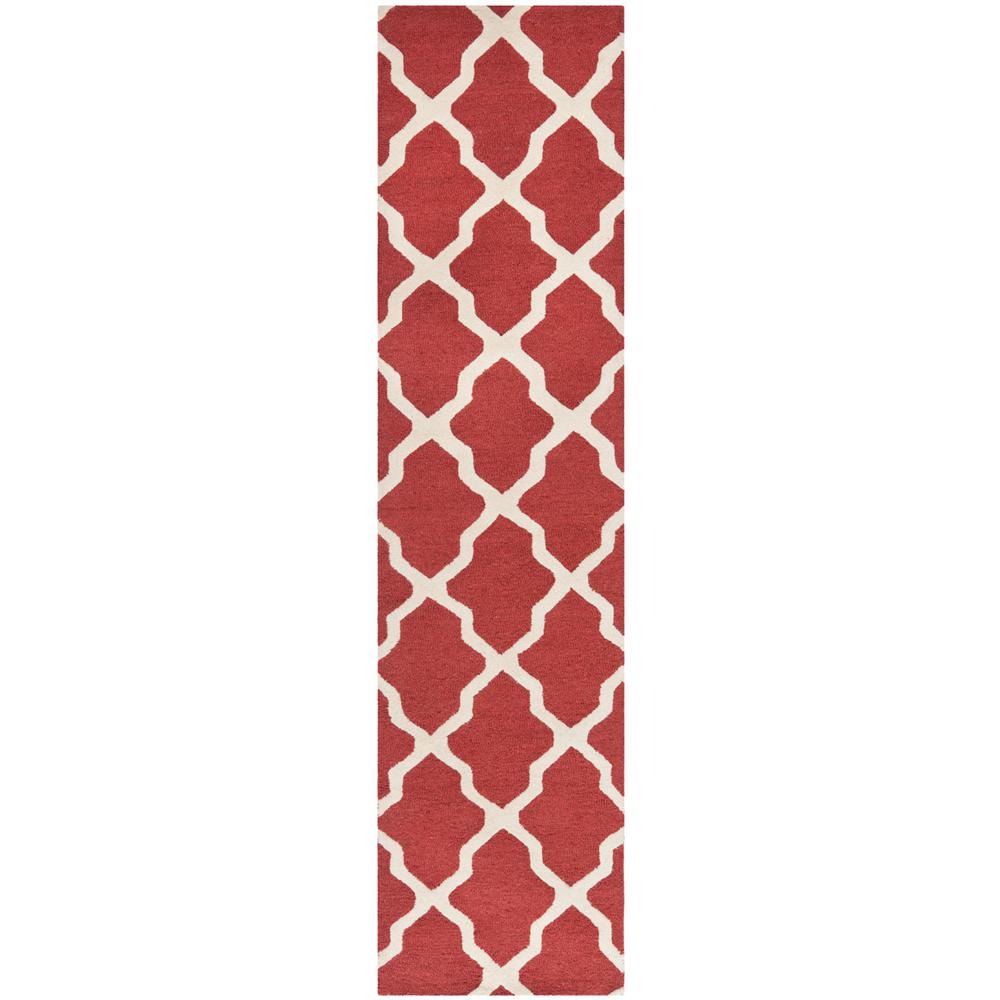 CAMBRIDGE, RUST / IVORY, 2'-6" X 12', Area Rug, CAM121L-212. Picture 1