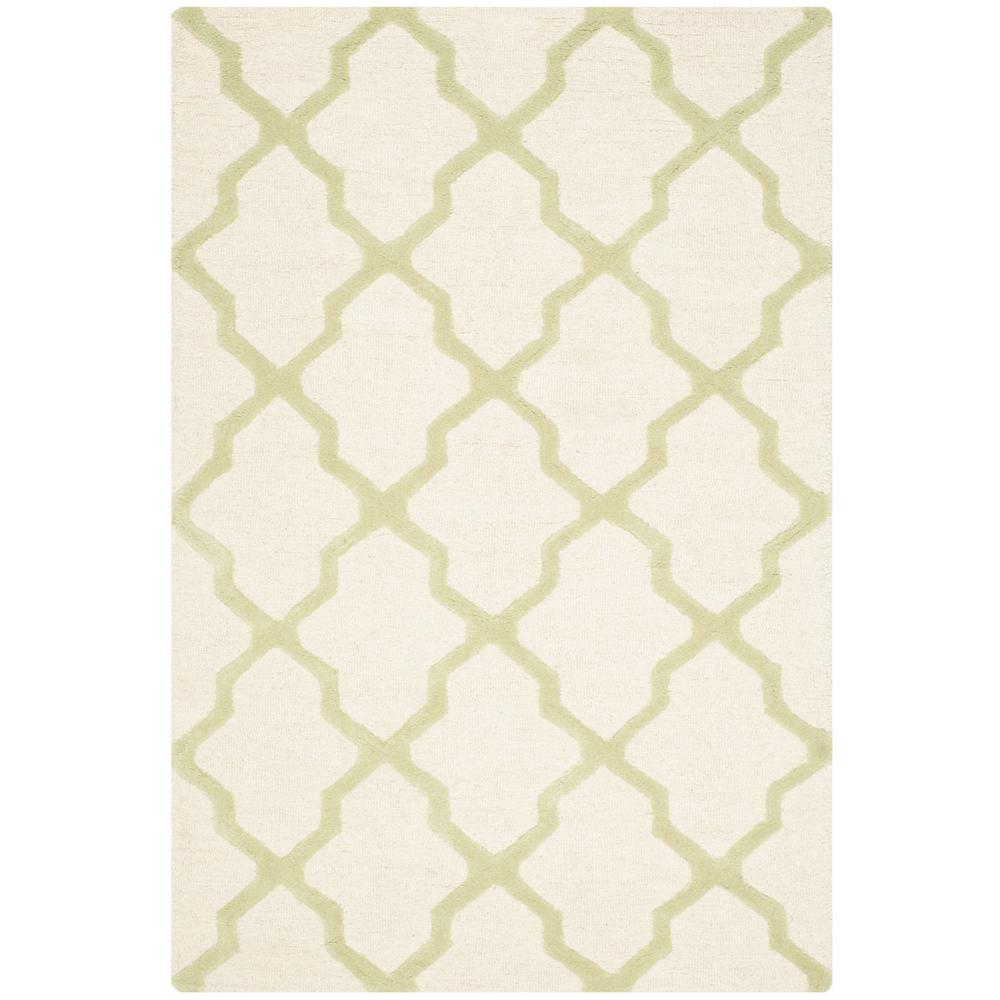 CAMBRIDGE, IVORY / LIGHT GREEN, 6' X 9', Area Rug. Picture 1