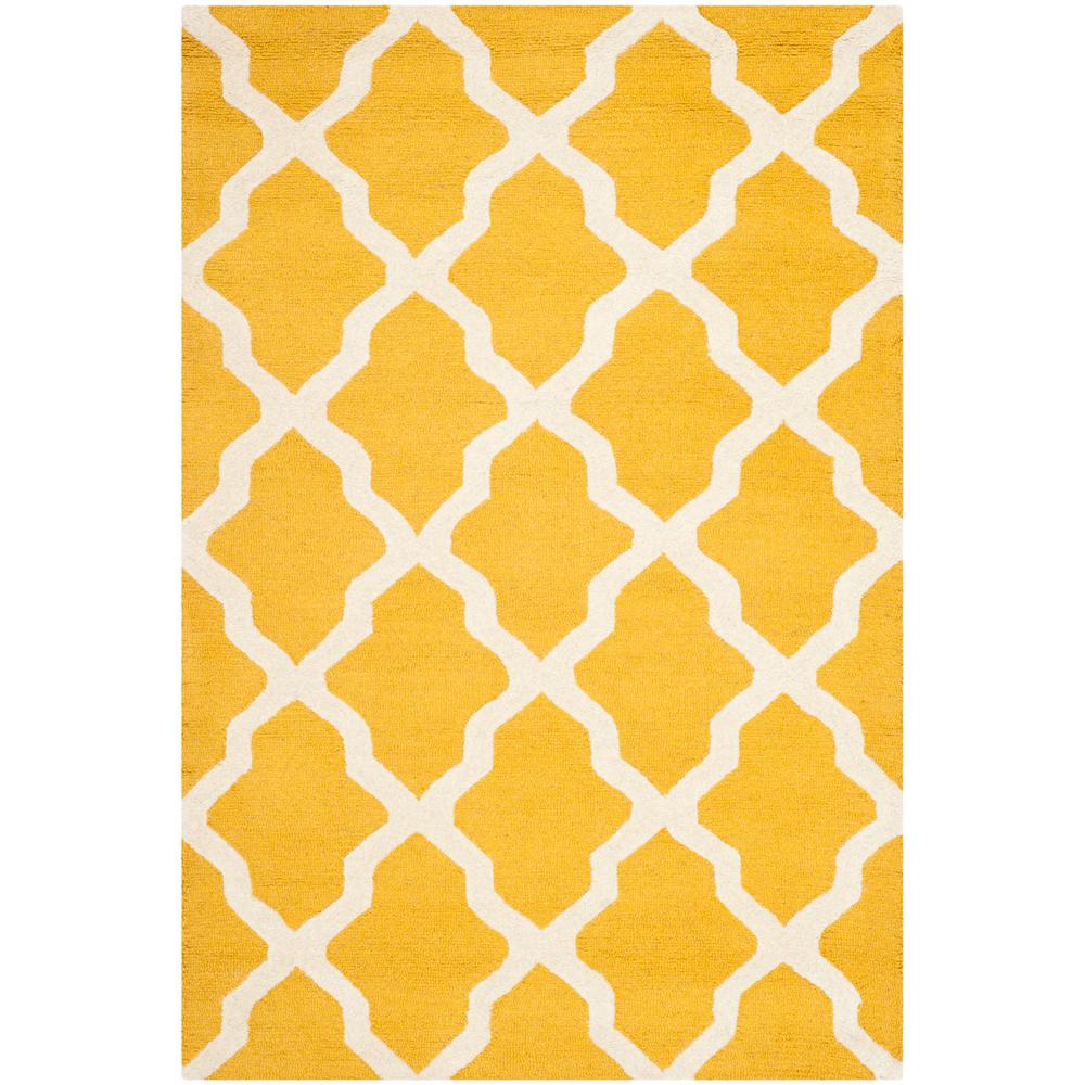 CAMBRIDGE, GOLD / IVORY, 4' X 6', Area Rug, CAM121Q-4. Picture 1