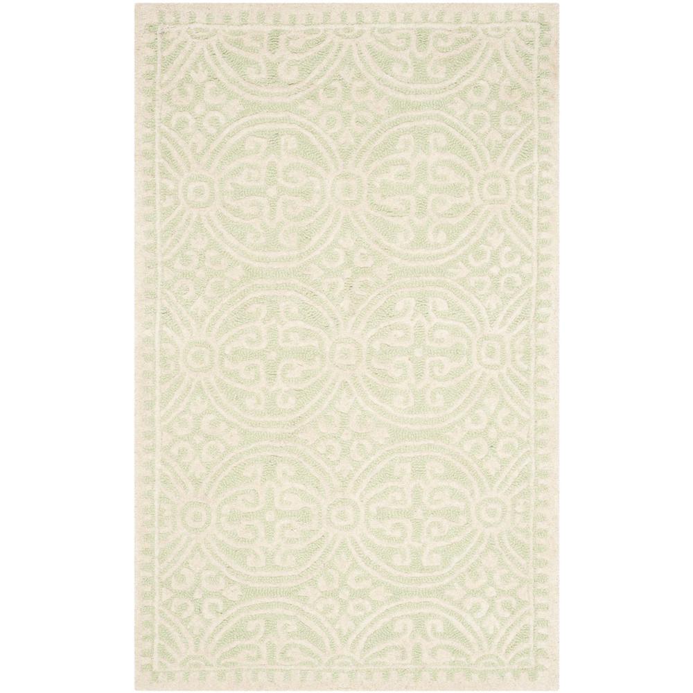 CAMBRIDGE, LIGHT GREEN / IVORY, 4' X 6', Area Rug, CAM123B-4. Picture 1