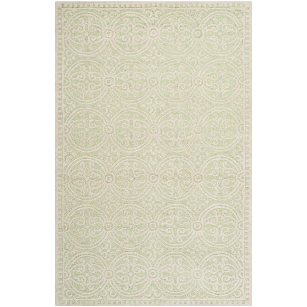 CAMBRIDGE, LIGHT GREEN / IVORY, 6' X 9', Area Rug, CAM123B-6. Picture 1