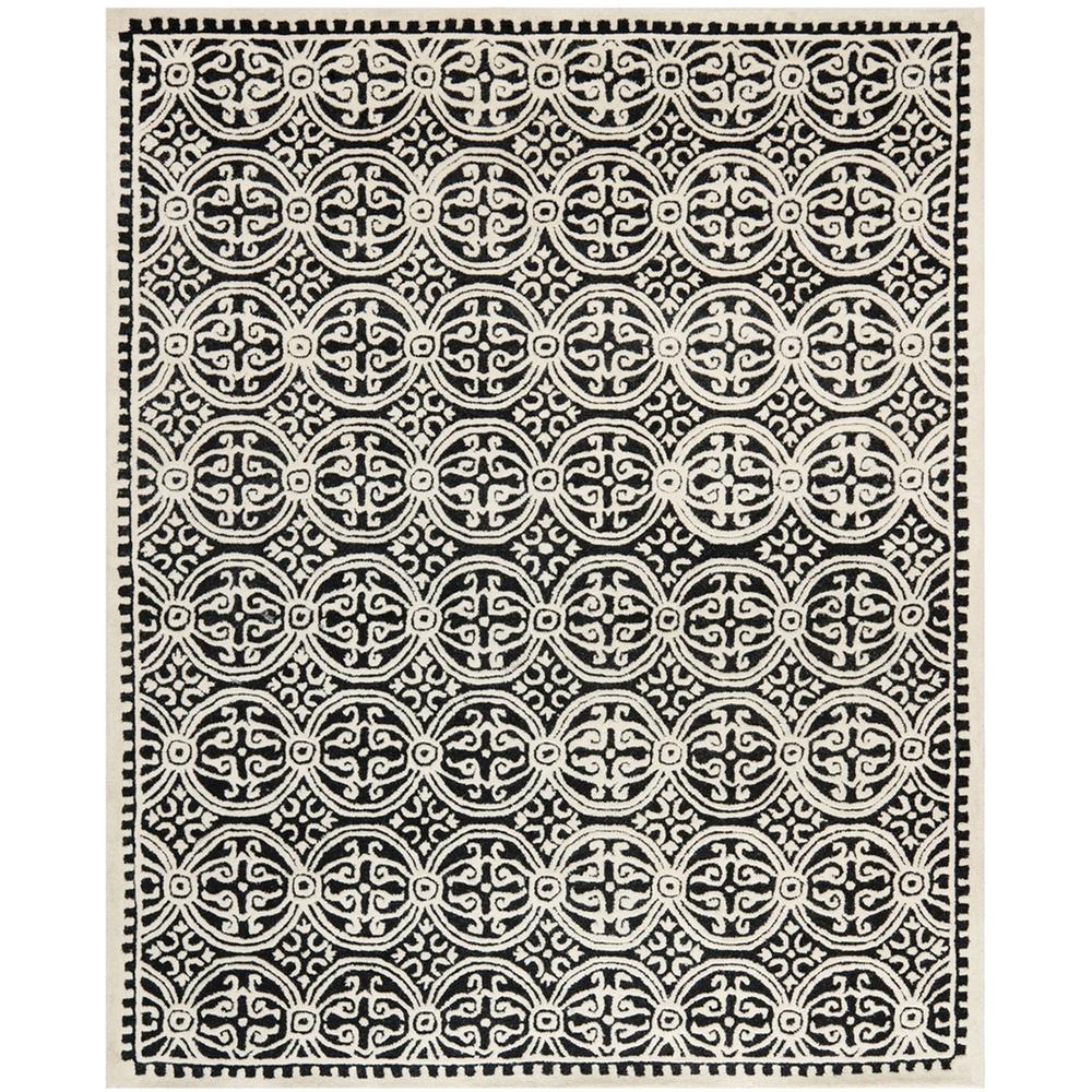 CAMBRIDGE, BLACK / IVORY, 11' X 15', Area Rug, CAM123E-1115. Picture 1