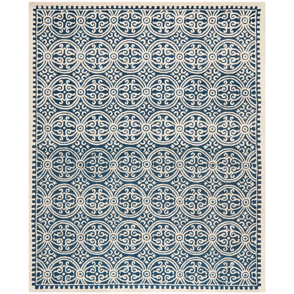 CAMBRIDGE, NAVY BLUE / IVORY, 11' X 15', Area Rug, CAM123G-1115. Picture 1