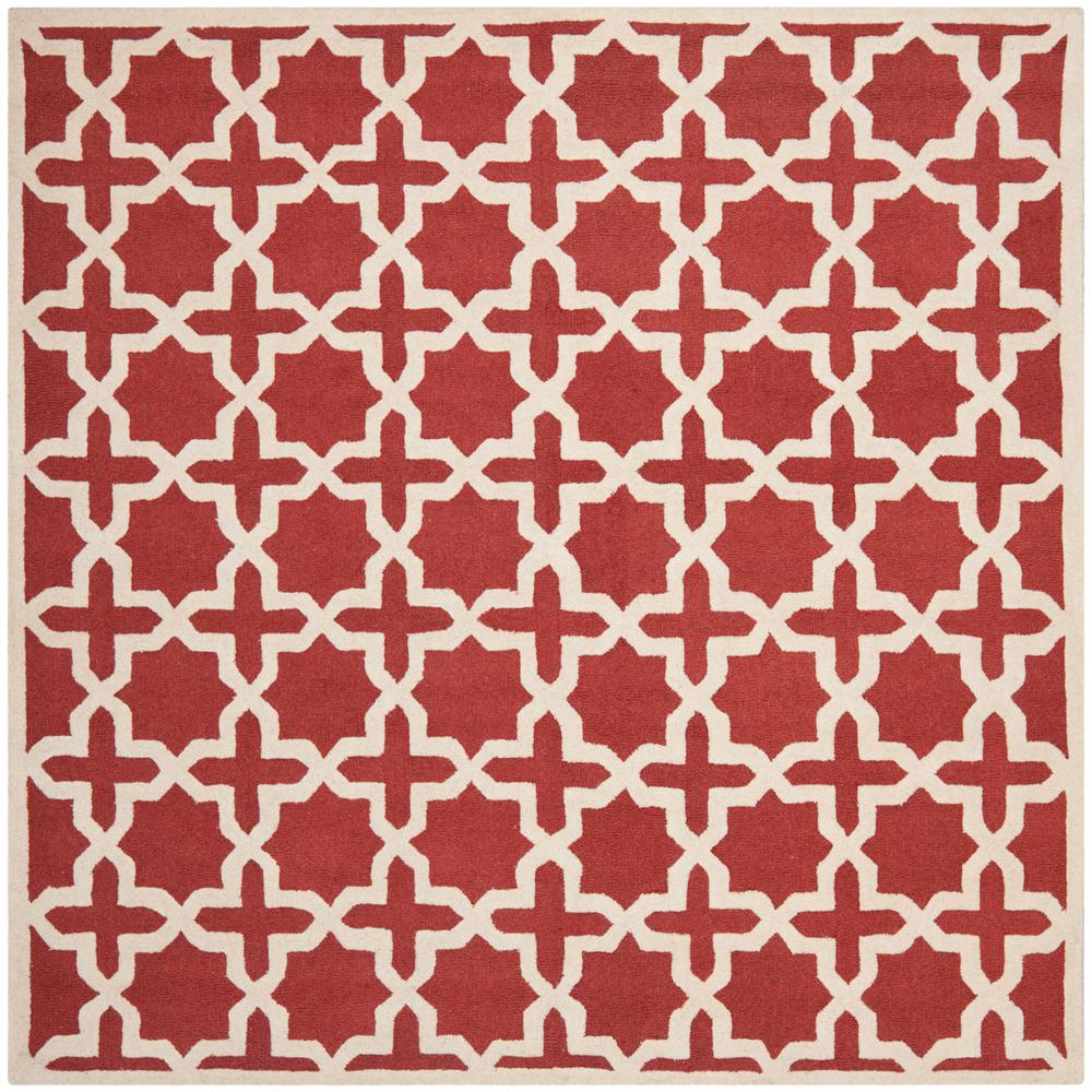 CAMBRIDGE, RUST / IVORY, 8' X 8' Square, Area Rug, CAM125L-8SQ. Picture 1