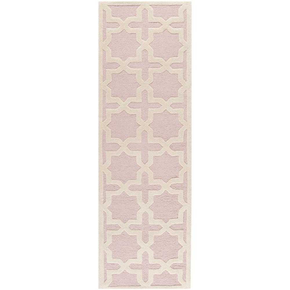 CAMBRIDGE, LIGHT PINK / IVORY, 2'-6" X 12', Area Rug, CAM125M-212. Picture 1