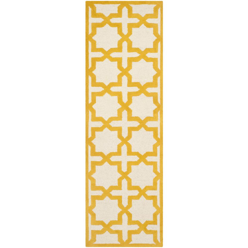CAMBRIDGE, IVORY / GOLD, 2'-6" X 8', Area Rug, CAM125U-28. Picture 1
