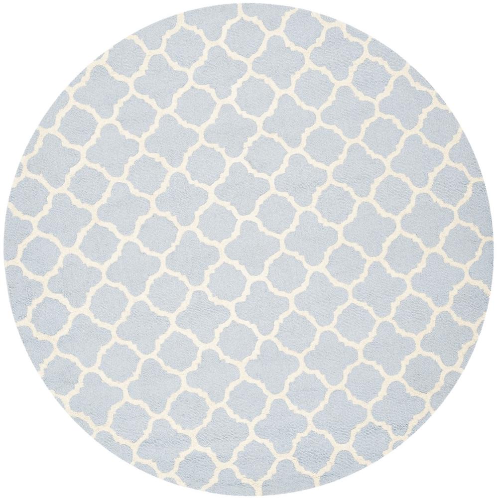 CAMBRIDGE, LIGHT BLUE / IVORY, 6' X 6' Round, Area Rug, CAM130A-6R. Picture 1