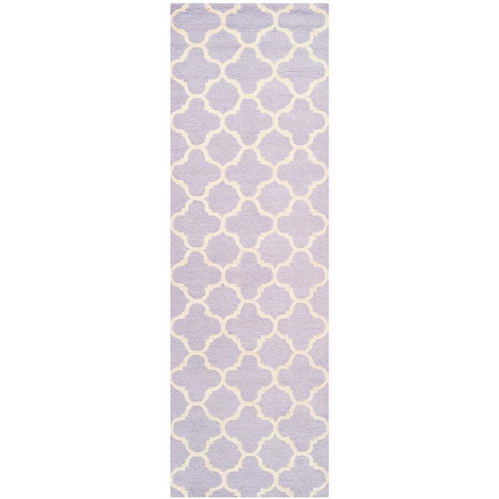 CAMBRIDGE, LAVANDER / IVORY, 2'-6" X 12', Area Rug, CAM130C-212. Picture 1