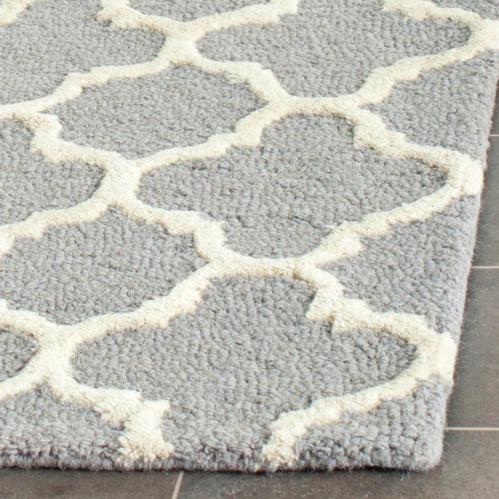 CAMBRIDGE, SILVER / IVORY, 2'-6" X 12', Area Rug, CAM130D-212. Picture 1