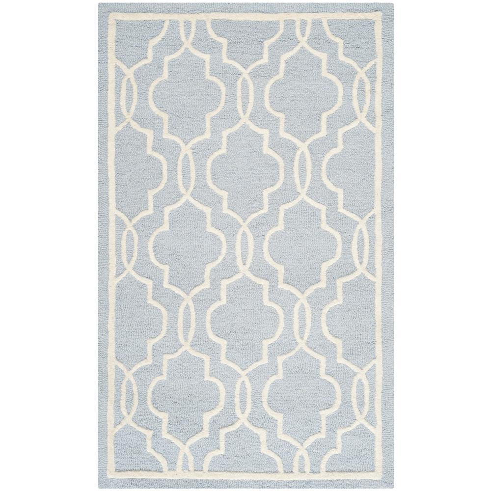 CAMBRIDGE, LIGHT BLUE / IVORY, 3' X 5', Area Rug, CAM131A-3. Picture 1