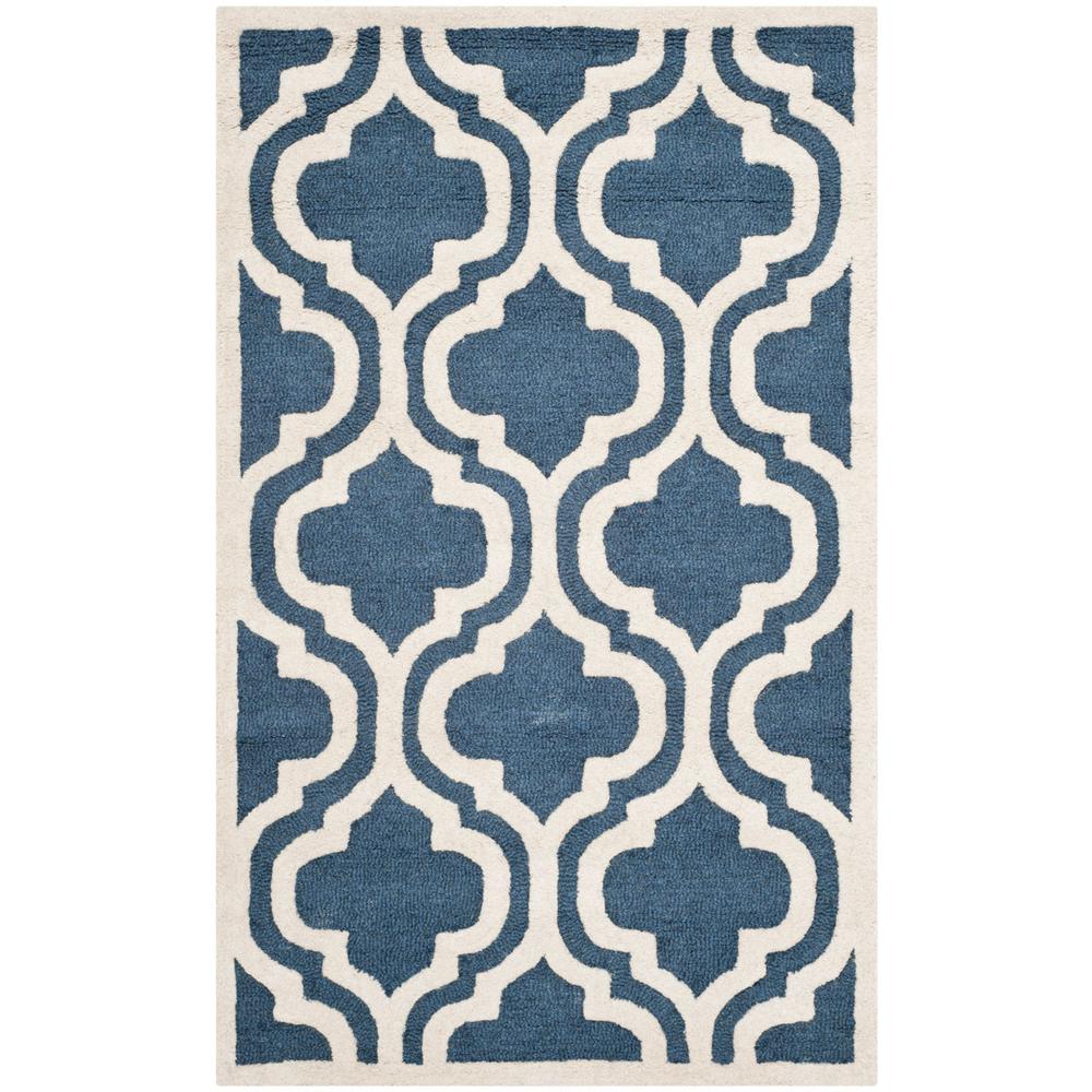 CAMBRIDGE, NAVY / IVORY, 4' X 6', Area Rug, CAM132G-4. Picture 1