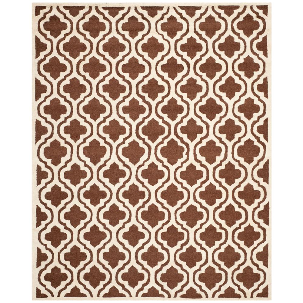 CAMBRIDGE, DARK BROWN / IVORY, 9' X 12', Area Rug, CAM132H-9. Picture 1