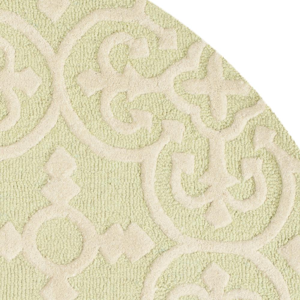 CAMBRIDGE, LIGHT GREEN / IVORY, 6' X 6' Round, Area Rug, CAM133B-6R. Picture 2