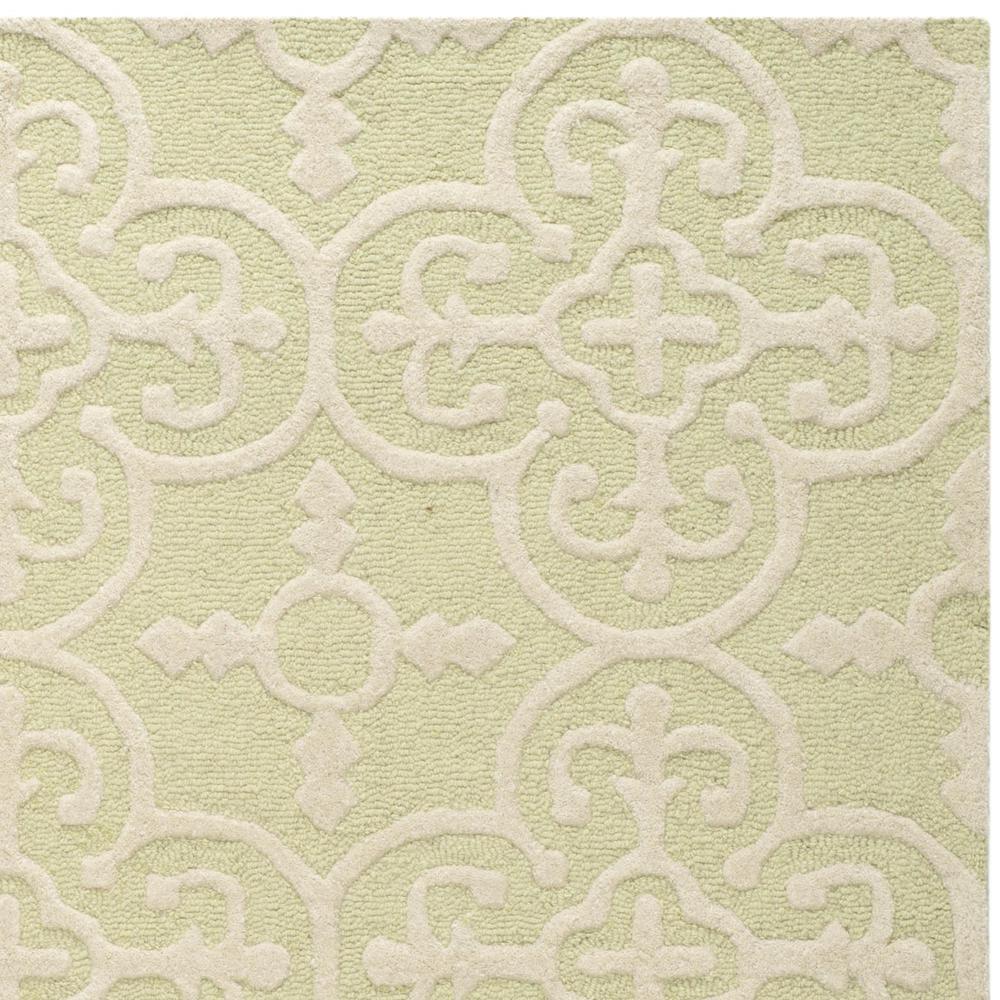 CAMBRIDGE, LIGHT GREEN / IVORY, 6' X 6' Square, Area Rug, CAM133B-6SQ. Picture 3