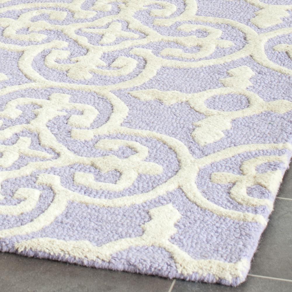 CAMBRIDGE, LAVANDER / IVORY, 2'-6" X 8', Area Rug, CAM133C-28. Picture 3