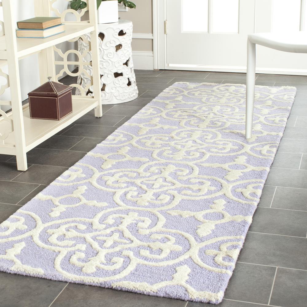 CAMBRIDGE, LAVANDER / IVORY, 2'-6" X 8', Area Rug, CAM133C-28. Picture 5