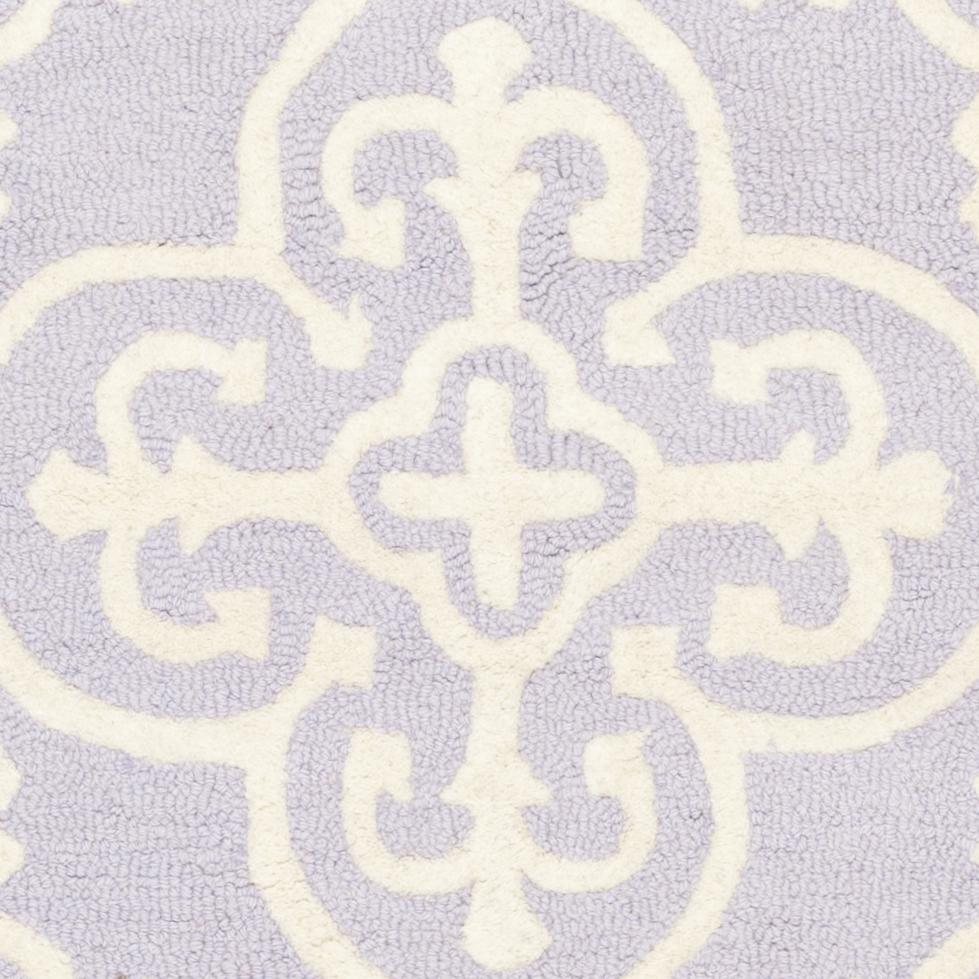 CAMBRIDGE, LAVANDER / IVORY, 6' X 6' Square, Area Rug, CAM133C-6SQ. Picture 2