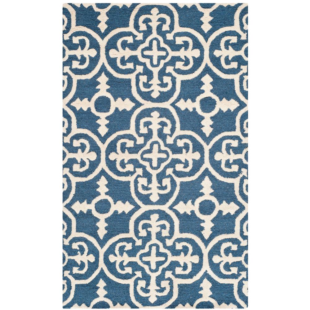 CAMBRIDGE, NAVY / IVORY, 3' X 5', Area Rug, CAM133G-3. Picture 1