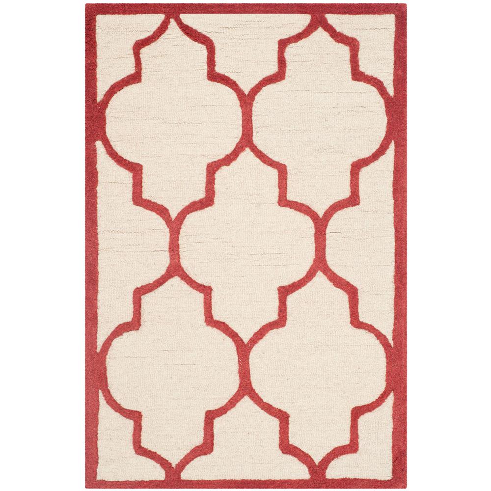 CAMBRIDGE, IVORY / RUST, 2'-6" X 4', Area Rug, CAM134I-24. Picture 1