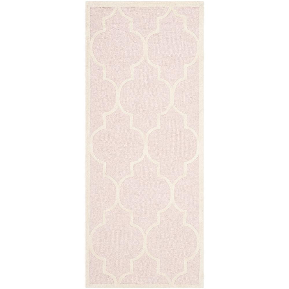 CAMBRIDGE, LIGHT PINK / IVORY, 2'-6" X 6', Area Rug, CAM134M-26. Picture 1
