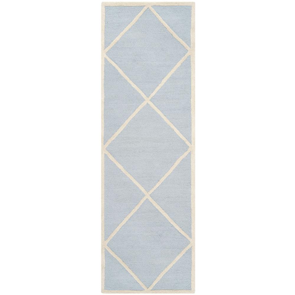 CAMBRIDGE, LIGHT BLUE / IVORY, 2'-6" X 6', Area Rug, CAM136A-26. Picture 1