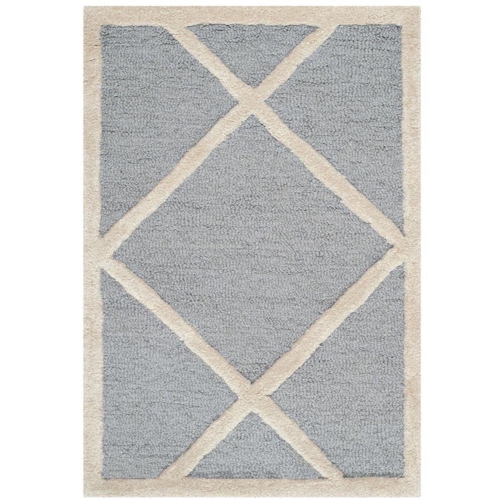 CAMBRIDGE, SILVER / IVORY, 3' X 5', Area Rug, CAM136D-3. Picture 1