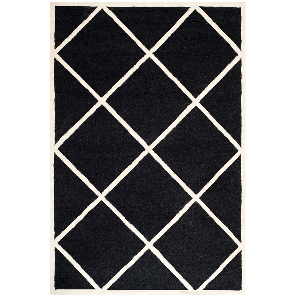 CAMBRIDGE, BLACK / IVORY, 6' X 9', Area Rug, CAM136E-6. Picture 1