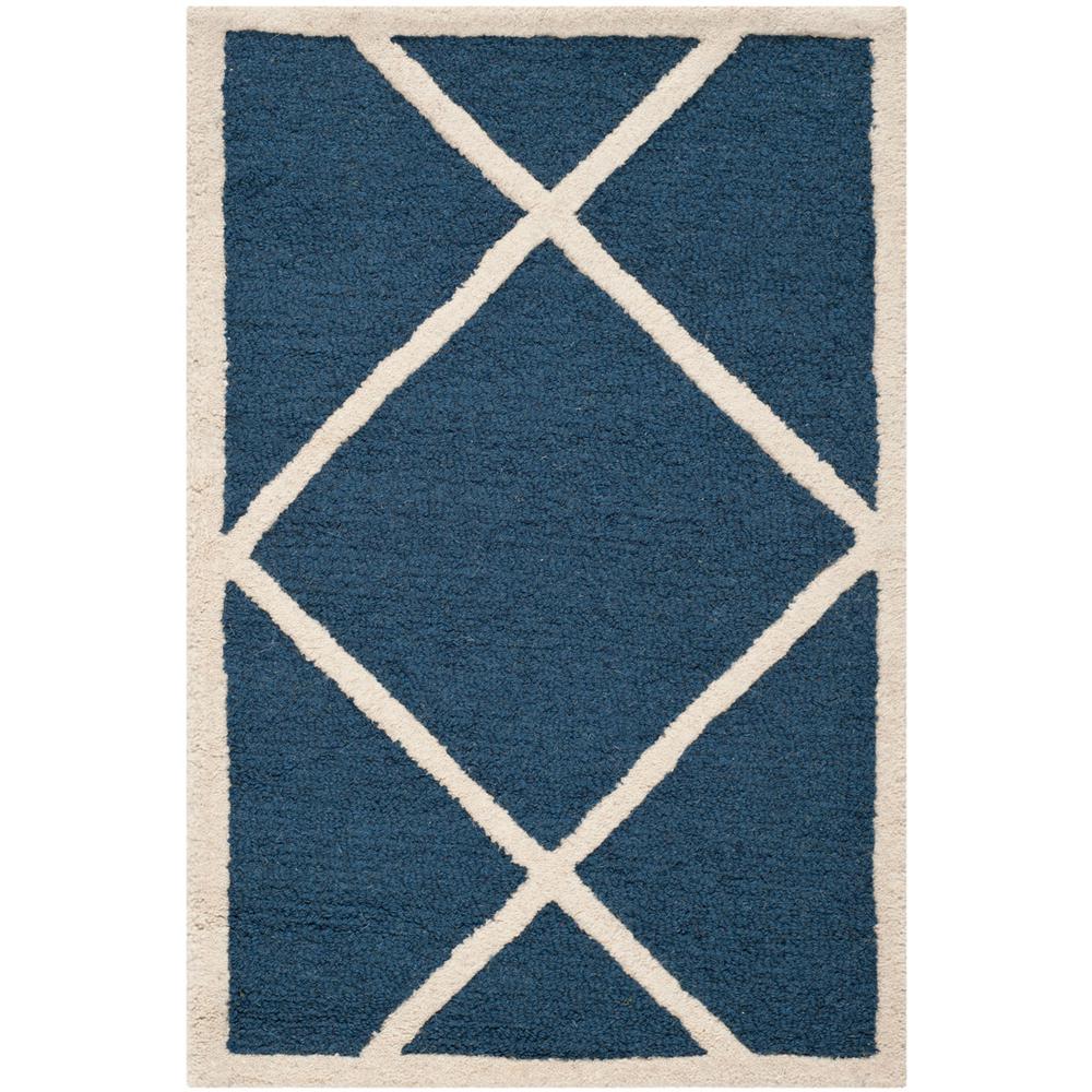CAMBRIDGE, NAVY / IVORY, 3' X 5', Area Rug, CAM136G-3. Picture 1