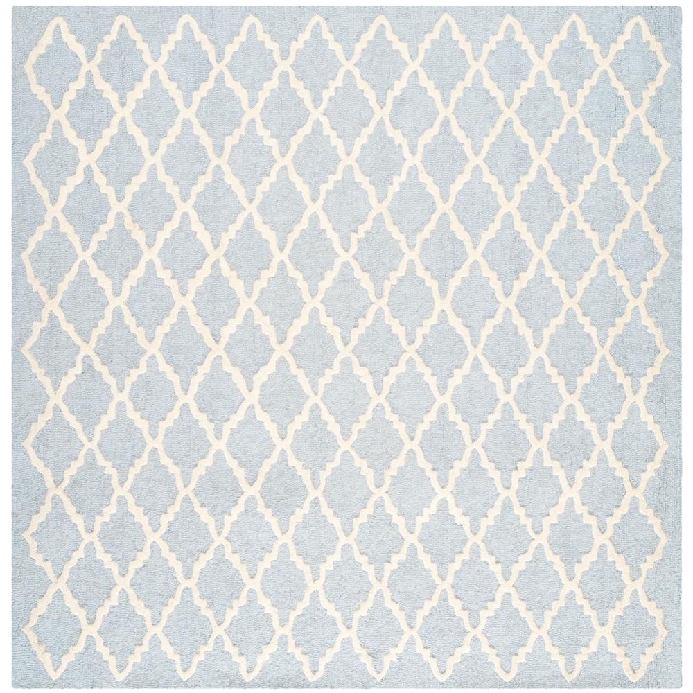 CAMBRIDGE, LIGHT BLUE / IVORY, 6' X 6' Square, Area Rug, CAM137A-6SQ. Picture 1