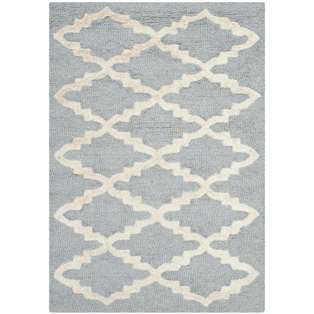 CAMBRIDGE, SILVER / IVORY, 3' X 5', Area Rug, CAM137D-3. Picture 1