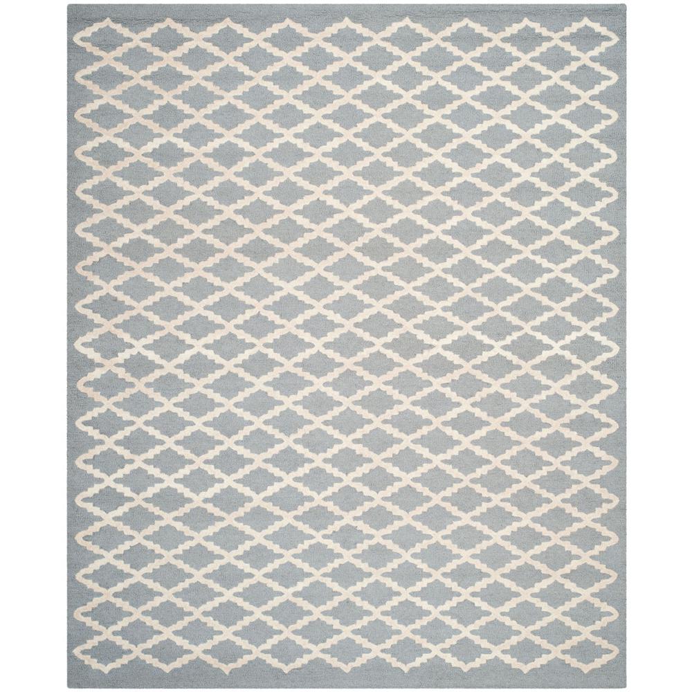 CAMBRIDGE, SILVER / IVORY, 9' X 12', Area Rug, CAM137D-9. Picture 1