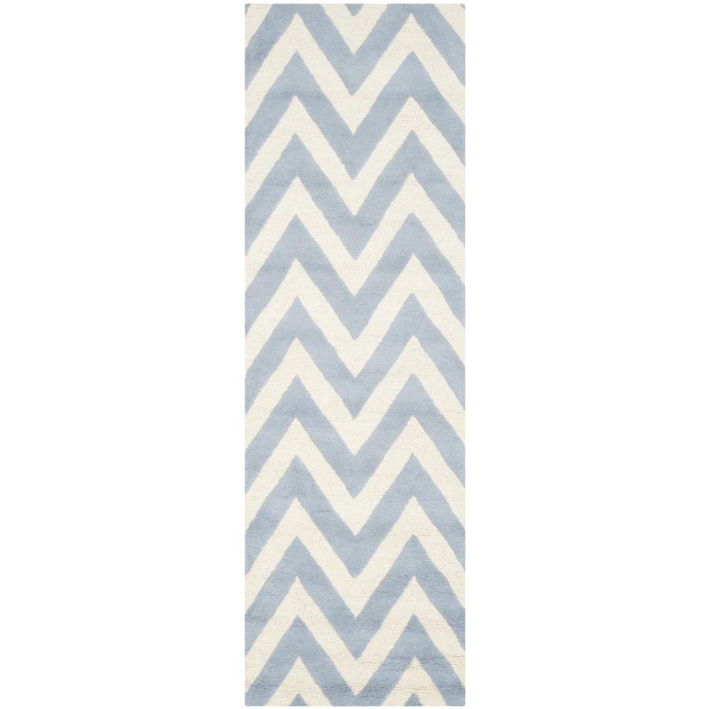 CAMBRIDGE, LIGHT BLUE / IVORY, 2'-6" X 6', Area Rug, CAM139A-26. Picture 1