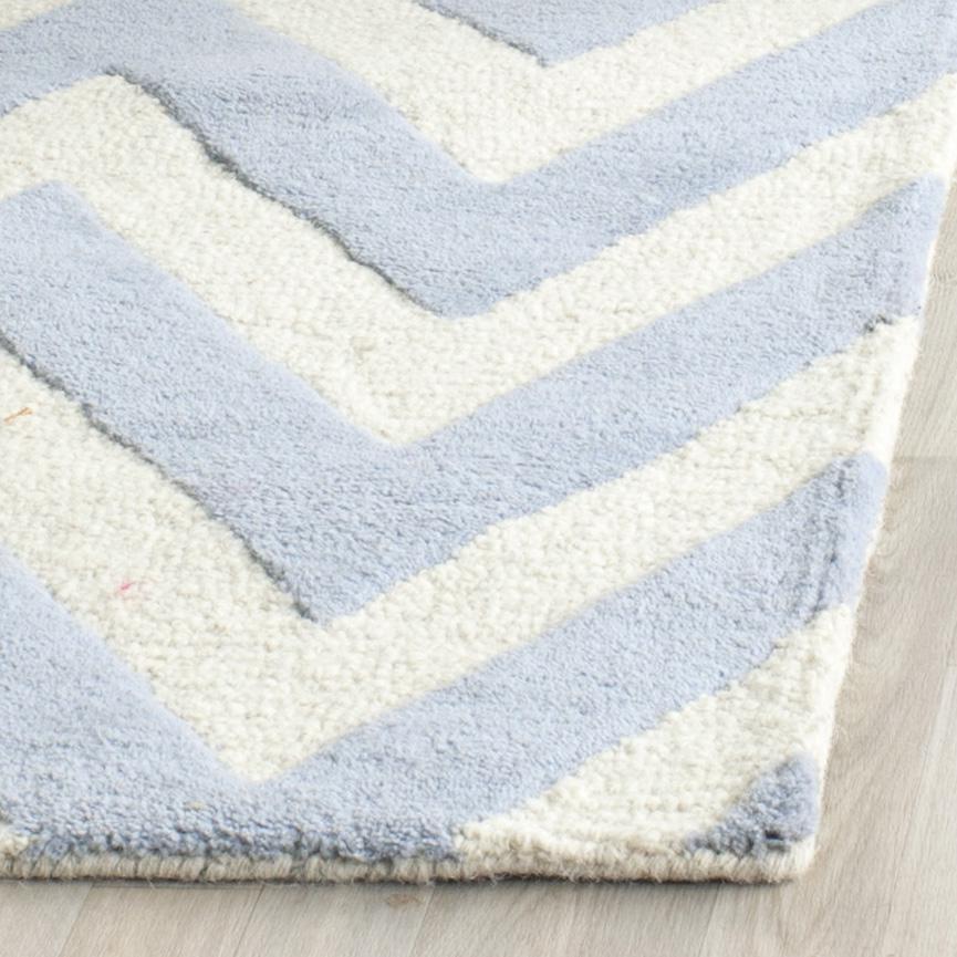 CAMBRIDGE, LIGHT BLUE / IVORY, 2'-6" X 8', Area Rug, CAM139A-28. Picture 2