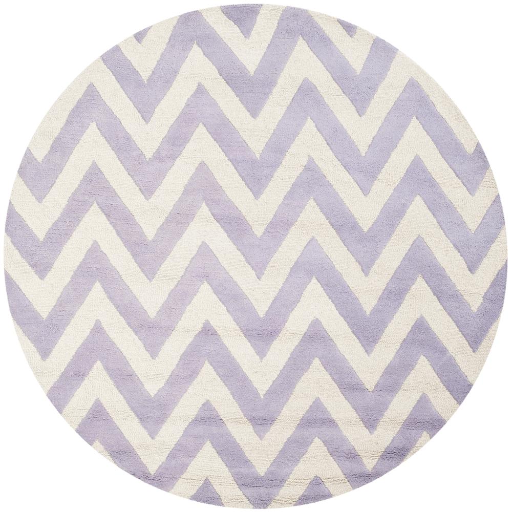 CAMBRIDGE, LAVANDER / IVORY, 6' X 6' Round, Area Rug, CAM139C-6R. Picture 1