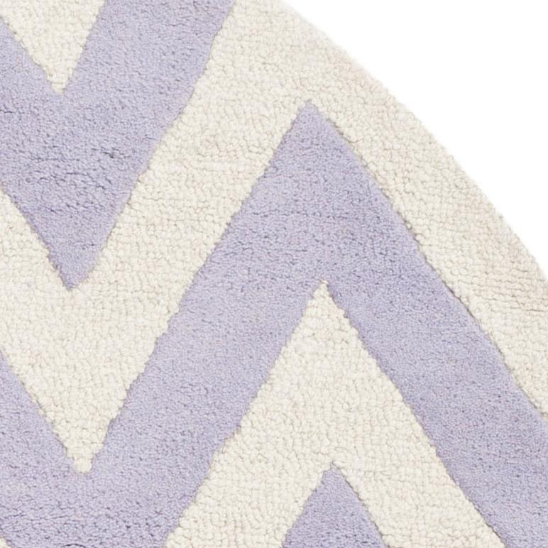 CAMBRIDGE, LAVANDER / IVORY, 6' X 6' Round, Area Rug, CAM139C-6R. Picture 3