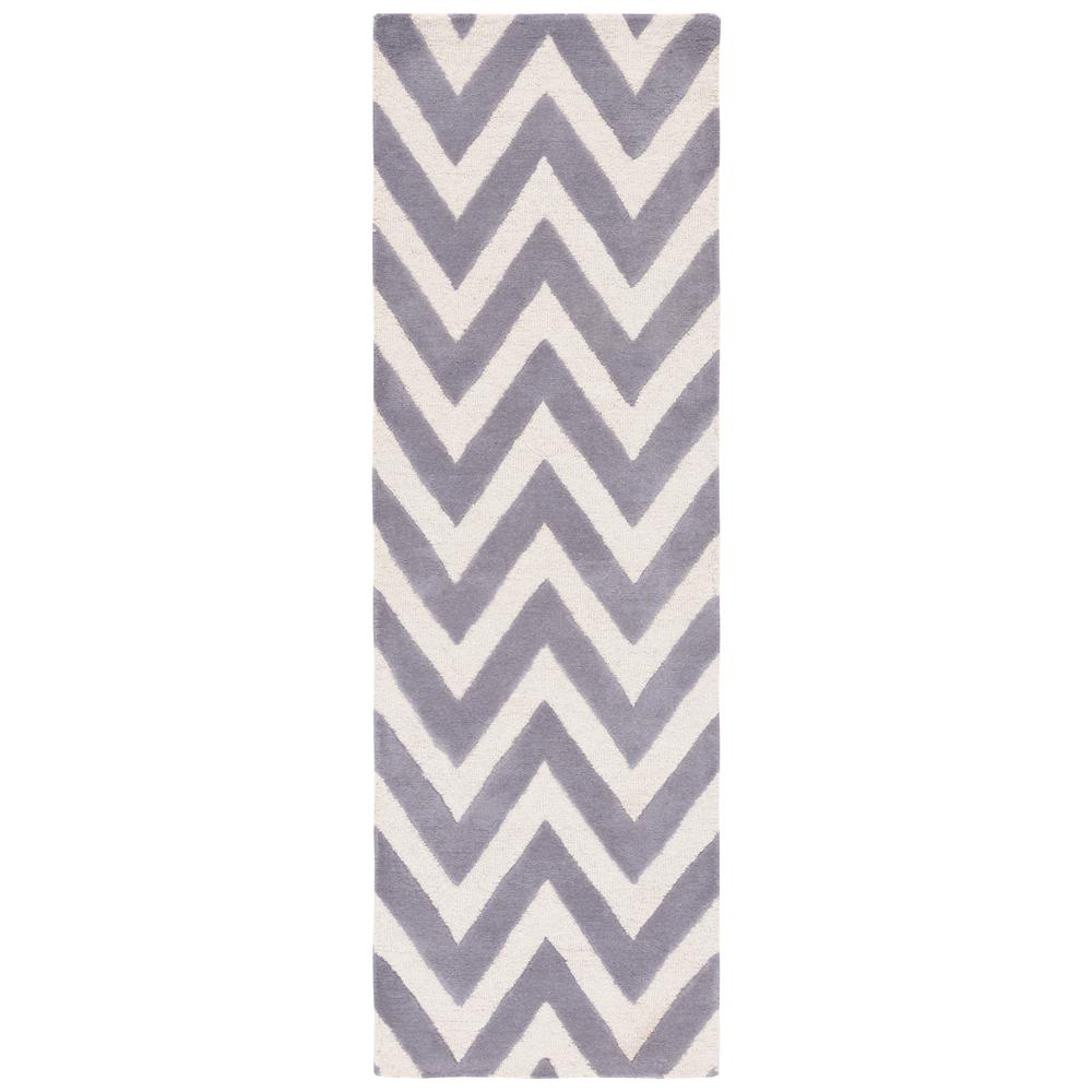 CAMBRIDGE, SILVER / IVORY, 2'-6" X 22', Area Rug, CAM139D-222. Picture 1